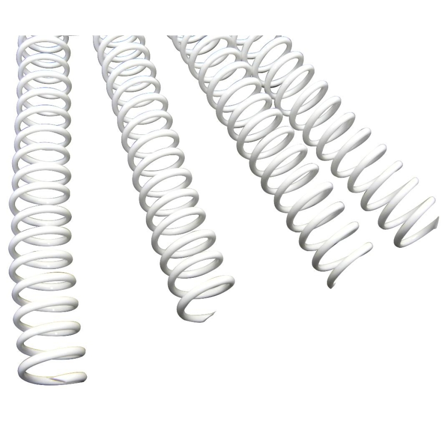 32 mm 12" White BINDpro 4:1 Pitch Plastic Coil