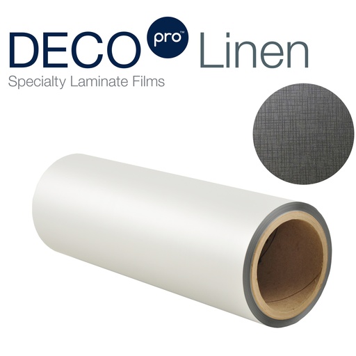 [KNF319HJ] 1.5 mil DECOpro Linen 19.5'' x 3280' x 3" Core A/I Laminate Film