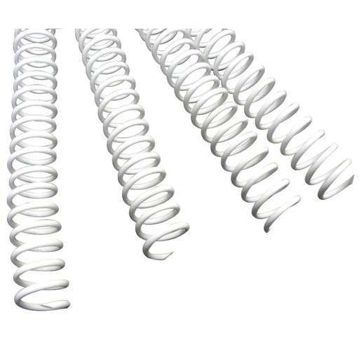 [J5WT12X7] 7 mm 12" White BINDpro 5:1 Pitch Plastic Coil